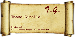 Thoma Gizella névjegykártya